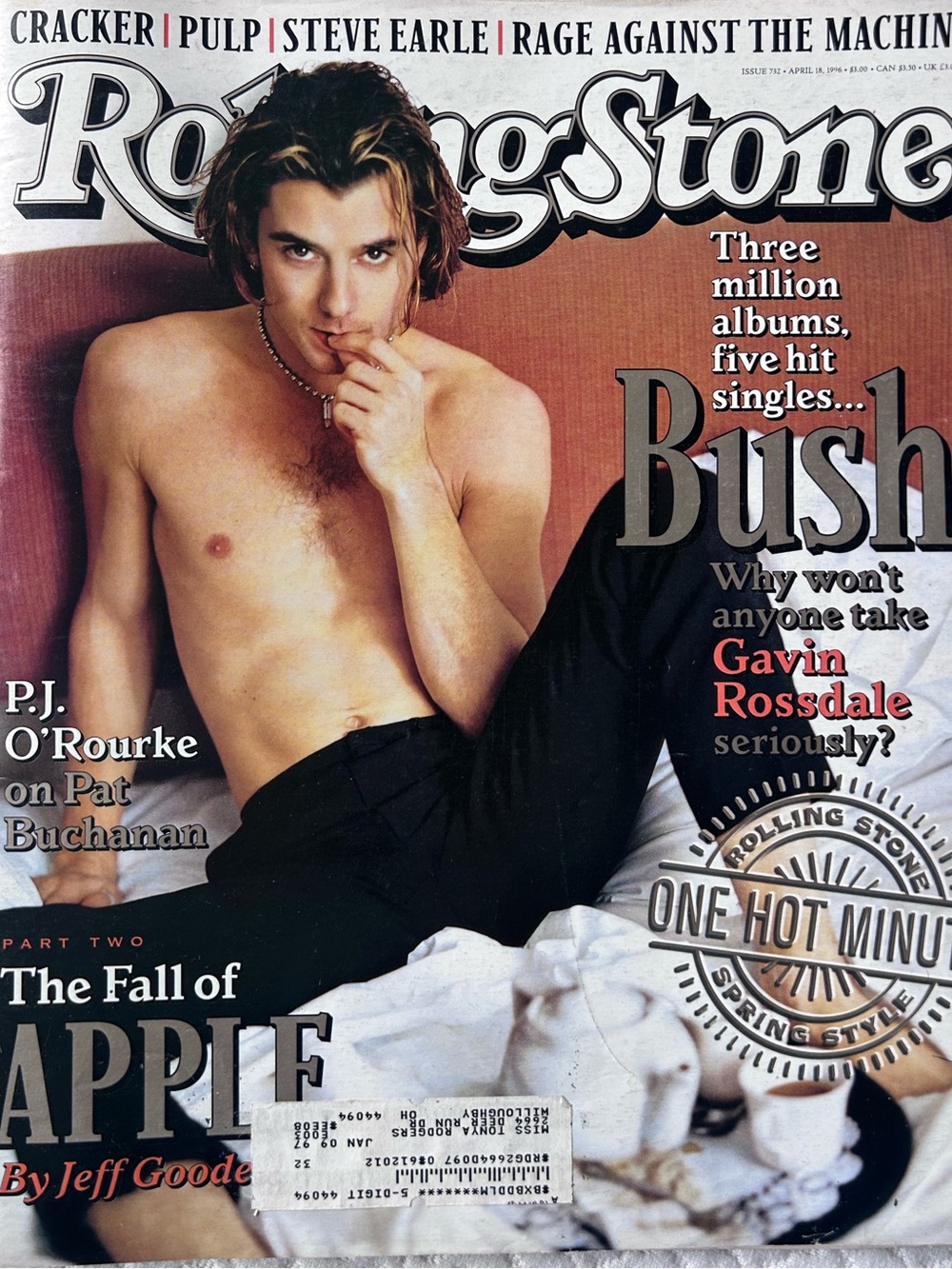 Rolling Stone | Gavin Rossdale April 1996 Issue